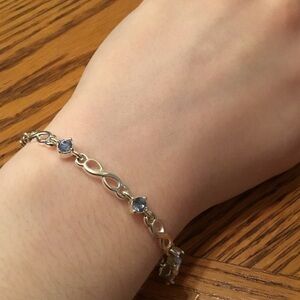 “Infinity” Blue and Silver Bracelet